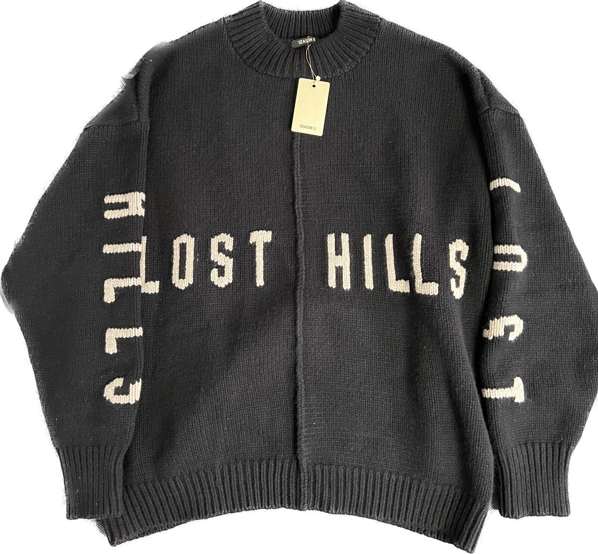 Yeezy Season 5 Lost Hills Knitted Sweater Ink Arctic Large Brand