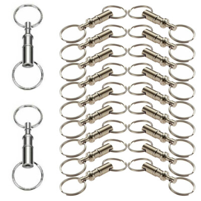 20pcs Detachable Pull Apart Quick Release Keychain Key Rings Key