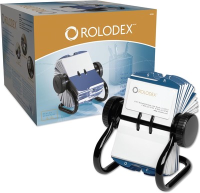 Rolodex® Rotary Business Card File, 400-Card Capacity, Black 400