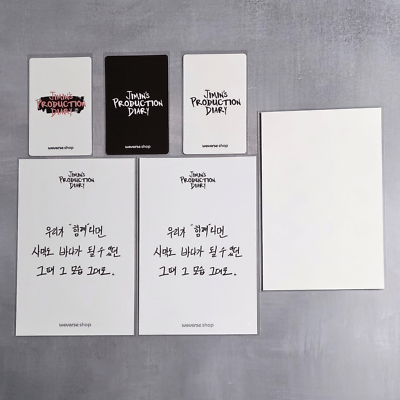 BTS Jimin Production Diary Early Bird Gift Photocard Postcard