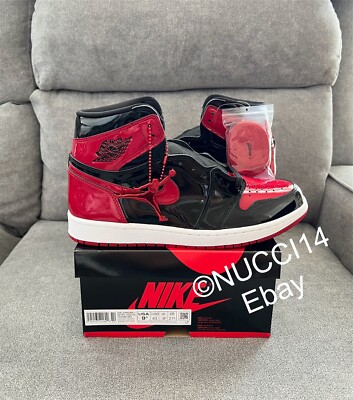 Size 9.5 - Nike Air Jordan 1 Retro High OG Patent Bred with