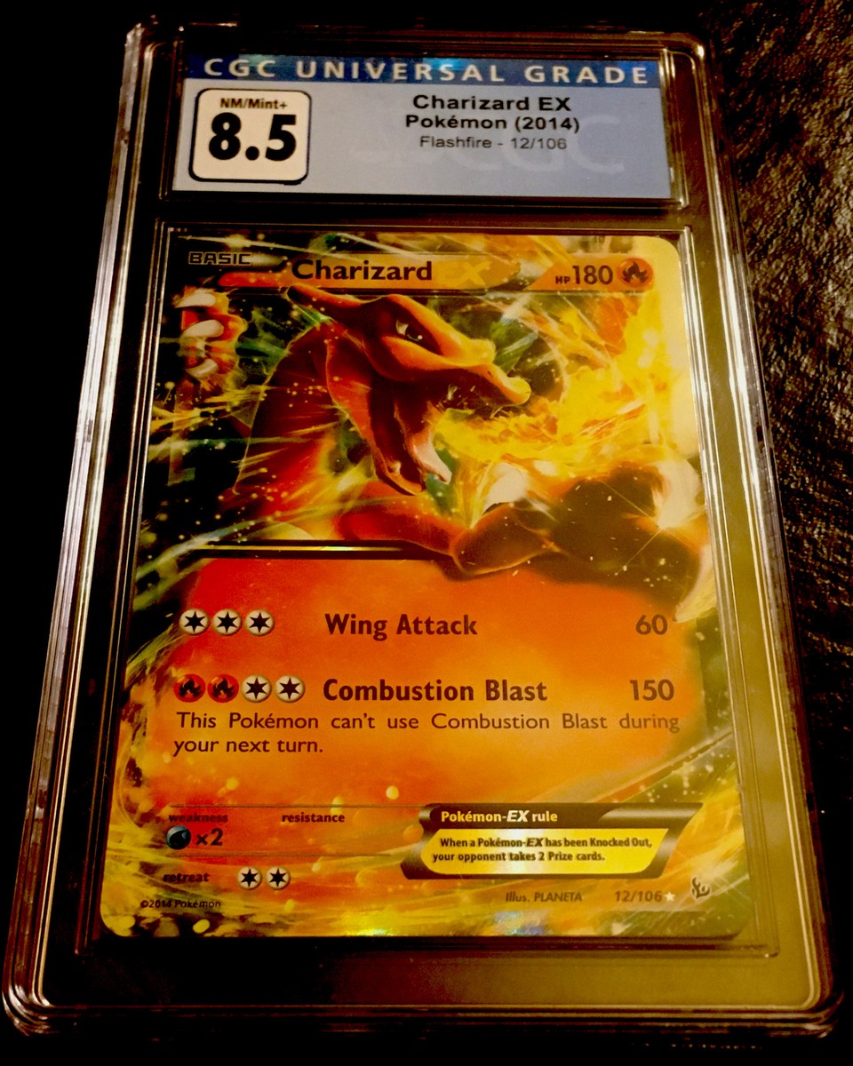 2014 POKEMON CHARIZARD EX HOLO FLASHFIRE #12/106 -CGC 8.5 NM/MINT