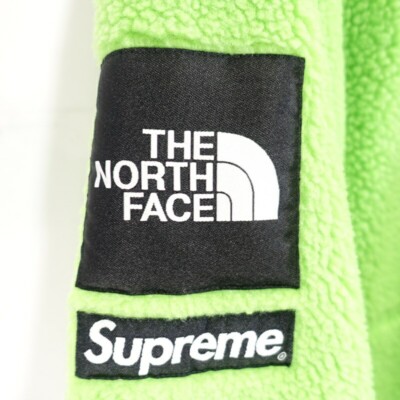 Supreme X The North Face S Logo Fleece Jacket 20AW Lime Green Size