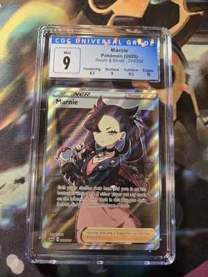 Marnie 200/202 Sword & Shield Holo Full Art Pokémon Card CGC 9