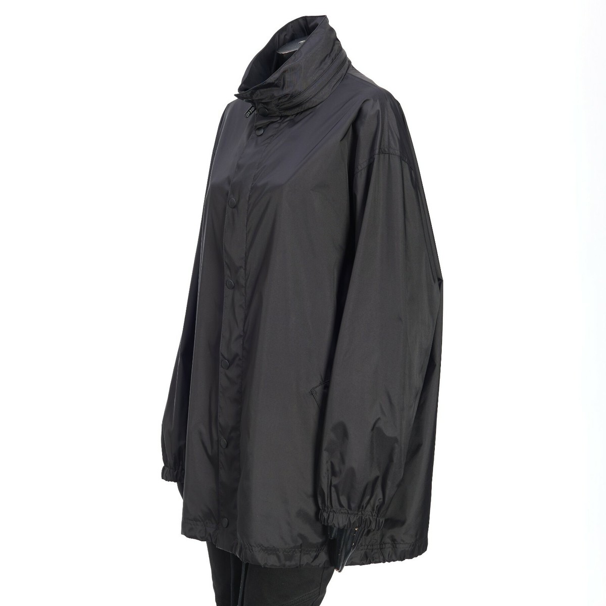 BALENCIAGA 1990$ Women's Rain Jacket - Logo Print, Black Nylon | eBay