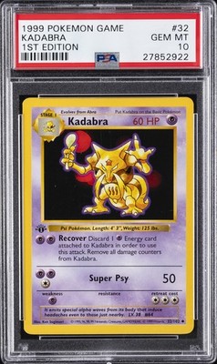 1999 POKEMON BASE SET 1ST EDITION #32 KADABRA PSA 10 | eBay