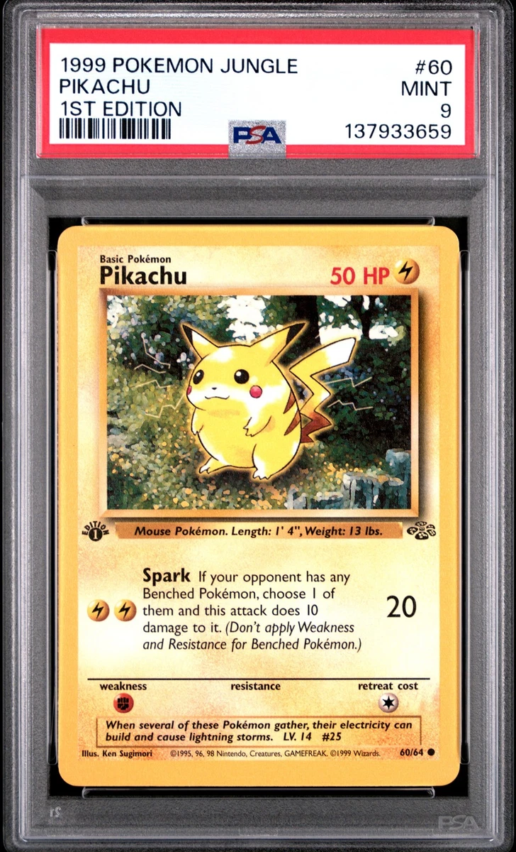 Pikachu Pokémon TCG Grade 9 Jungle Individual Collectible Card