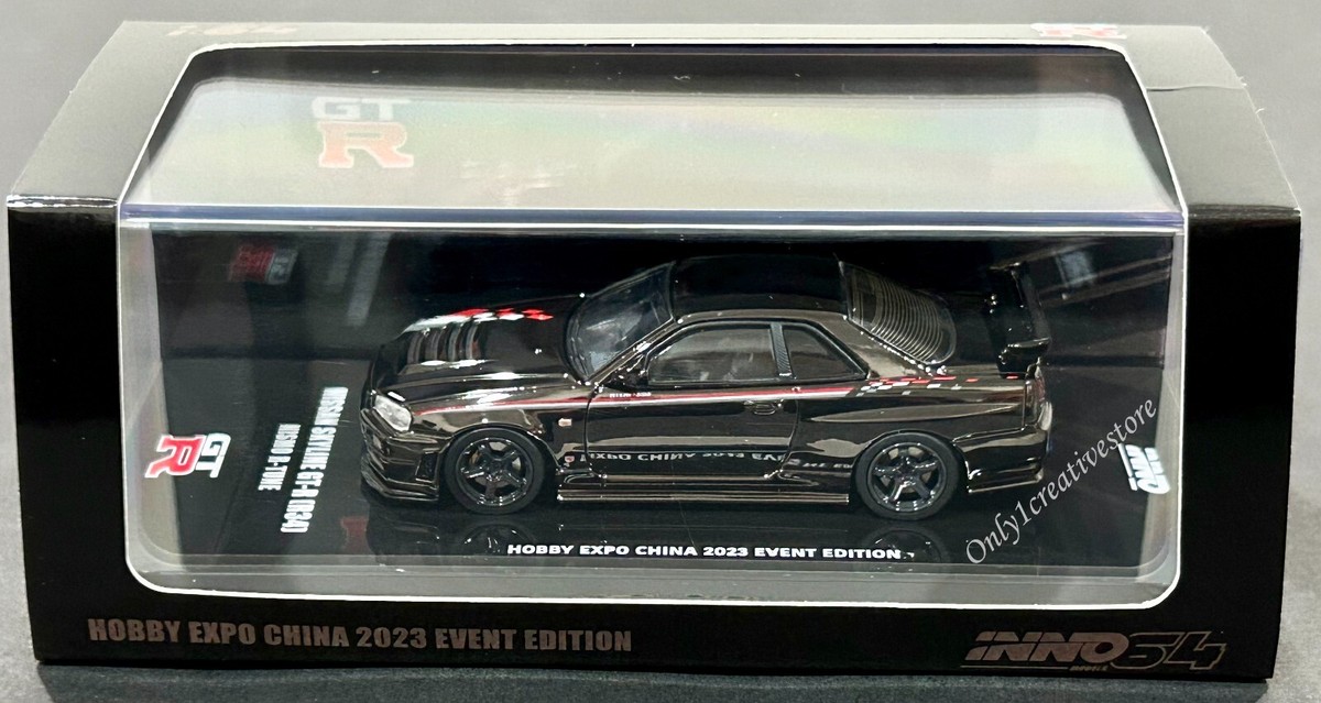 INNO64 Nissan Skyline GT-R R34 Nismo R-Tune Black Chrome Hobby