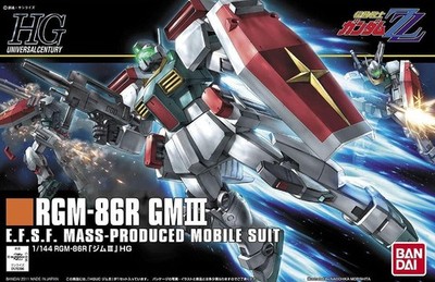 Bandai Gundam 1/144 HGUC RGM-86R GM III E.F.S.F. ZZ Model Kit