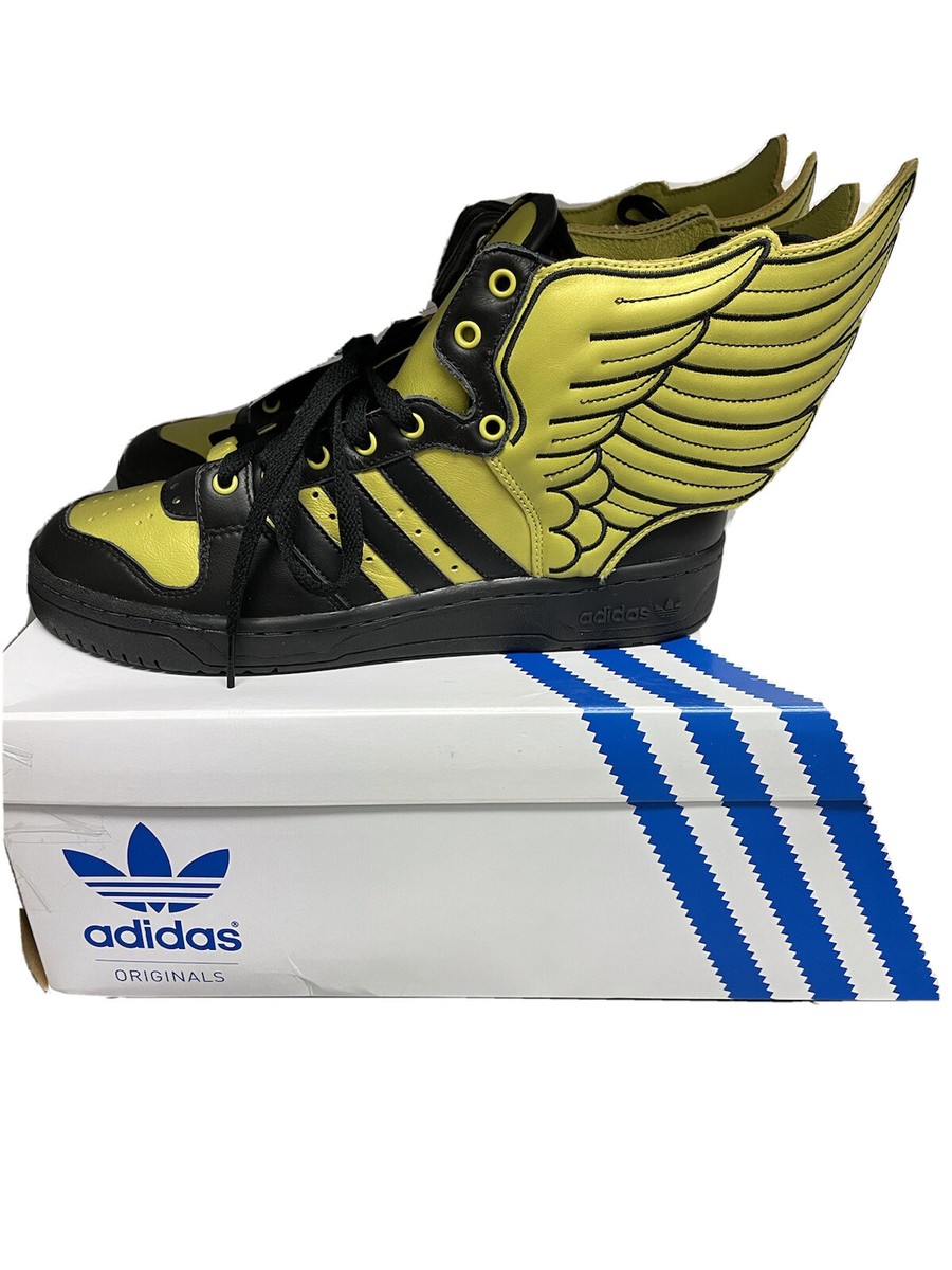 adidas Jeremy Scott JS WINGS 2.0 Metallic Gold Black Shoes #G44824