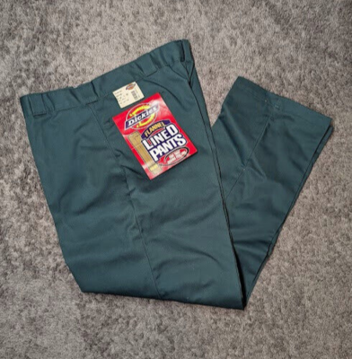 Vintage Dickies Flannel Lined Work Pants Size 42x32 NOS 70's-80's