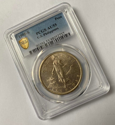 1 Peso 1908-S US-Philippine United States of America PCGS AU55 | eBay