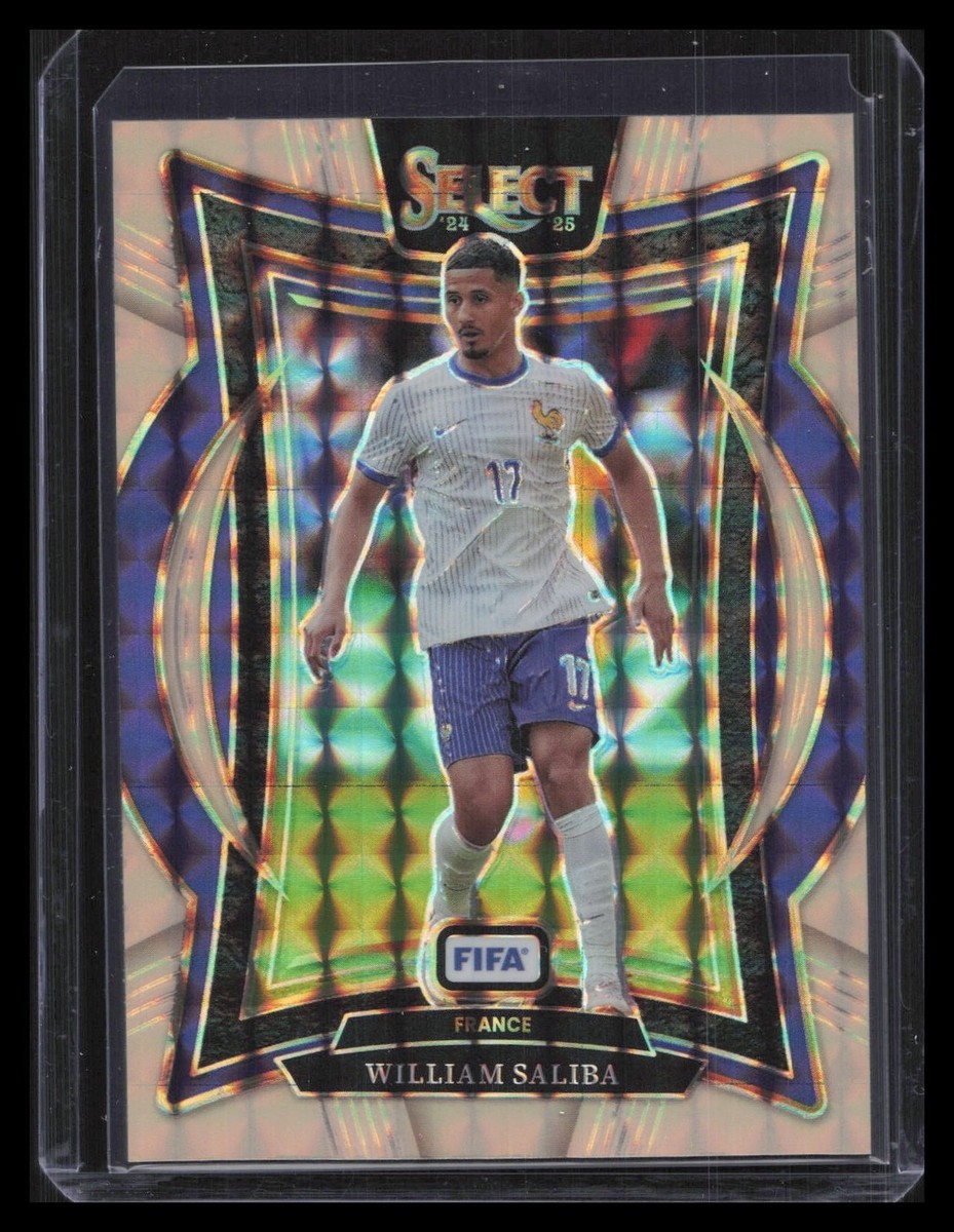 2024-25 Panini Select FIFA #72 William Saliba Orange Fluorescent