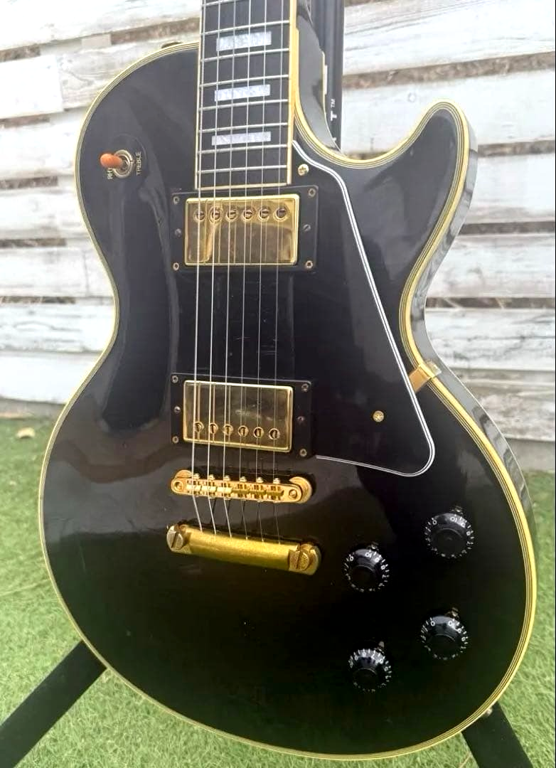 Burny RLC-70 Les Paul Custom '60 Model Electric Guitar Black From
