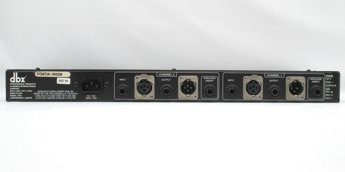 Rack Mount dbx 166A Compressor / Limiter #1512 | eBay