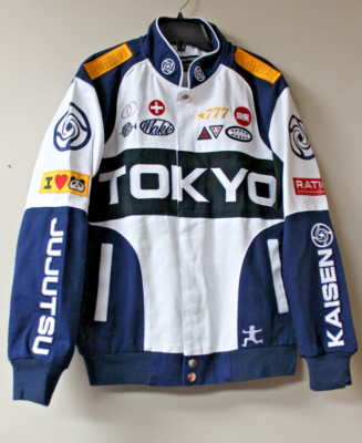 New NASCAR style Tokyo Racing embroidery twill cotton jacket men's