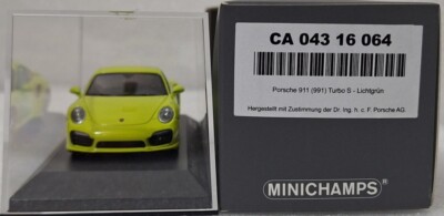 Porsche 911 (991) Turbo S Lemon Green 1:43 Minichamps 1 of 200 PCS