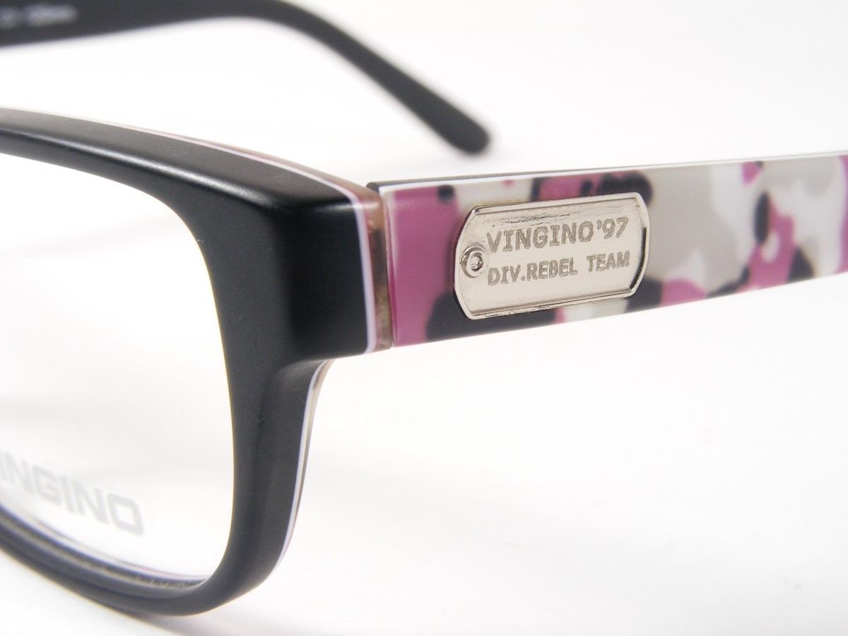 VINGINO Kids JACK C1 MATT BLACK /PINK WHITE GREY UNIQUE EYEGLASSES