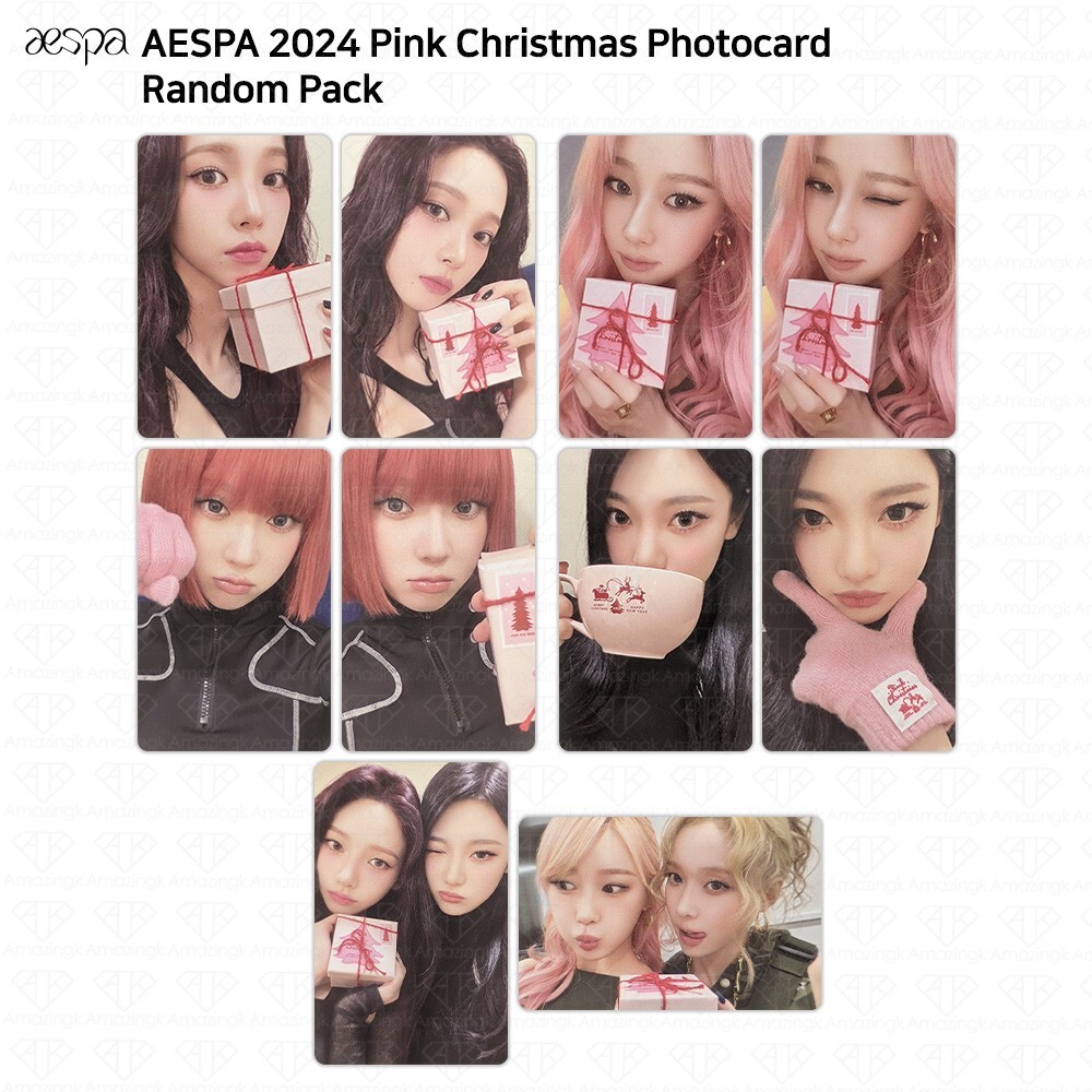 Aespa 2024 Pink Christmas Photocard Random Pack Karina Winter