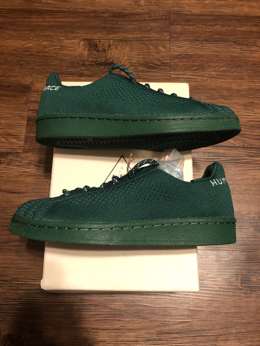 Adidas x Pharrell Williams Superstar Green Human Race US Size 4
