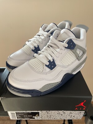 Jordan 4 Midnight Navy Retro GS 5y / 6.5 Women 408452-140 NEW