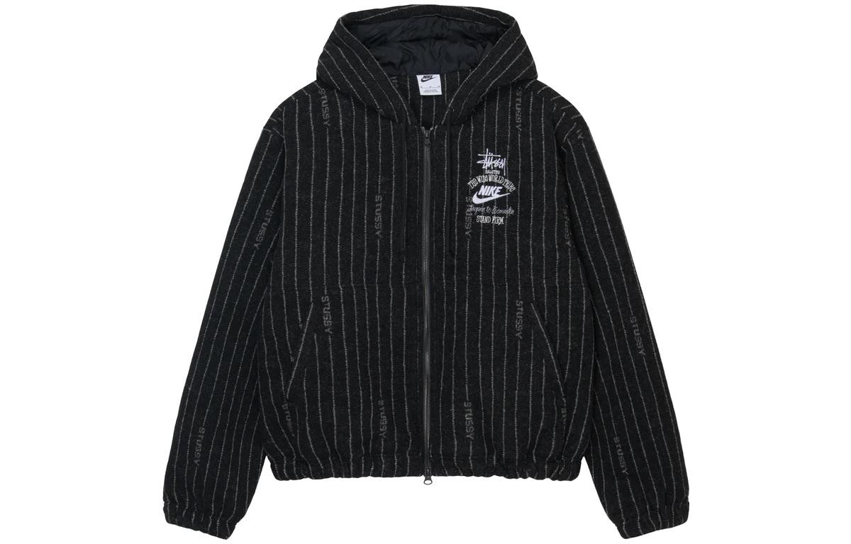 Nike x Stussy Striped Wool Jacket (Asia Sizing) Black | eBay