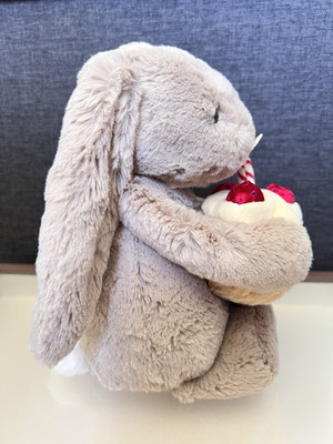 Jellycat Bashful Beige Bunny 'Birthday'-BNWT-100% Authentic | eBay