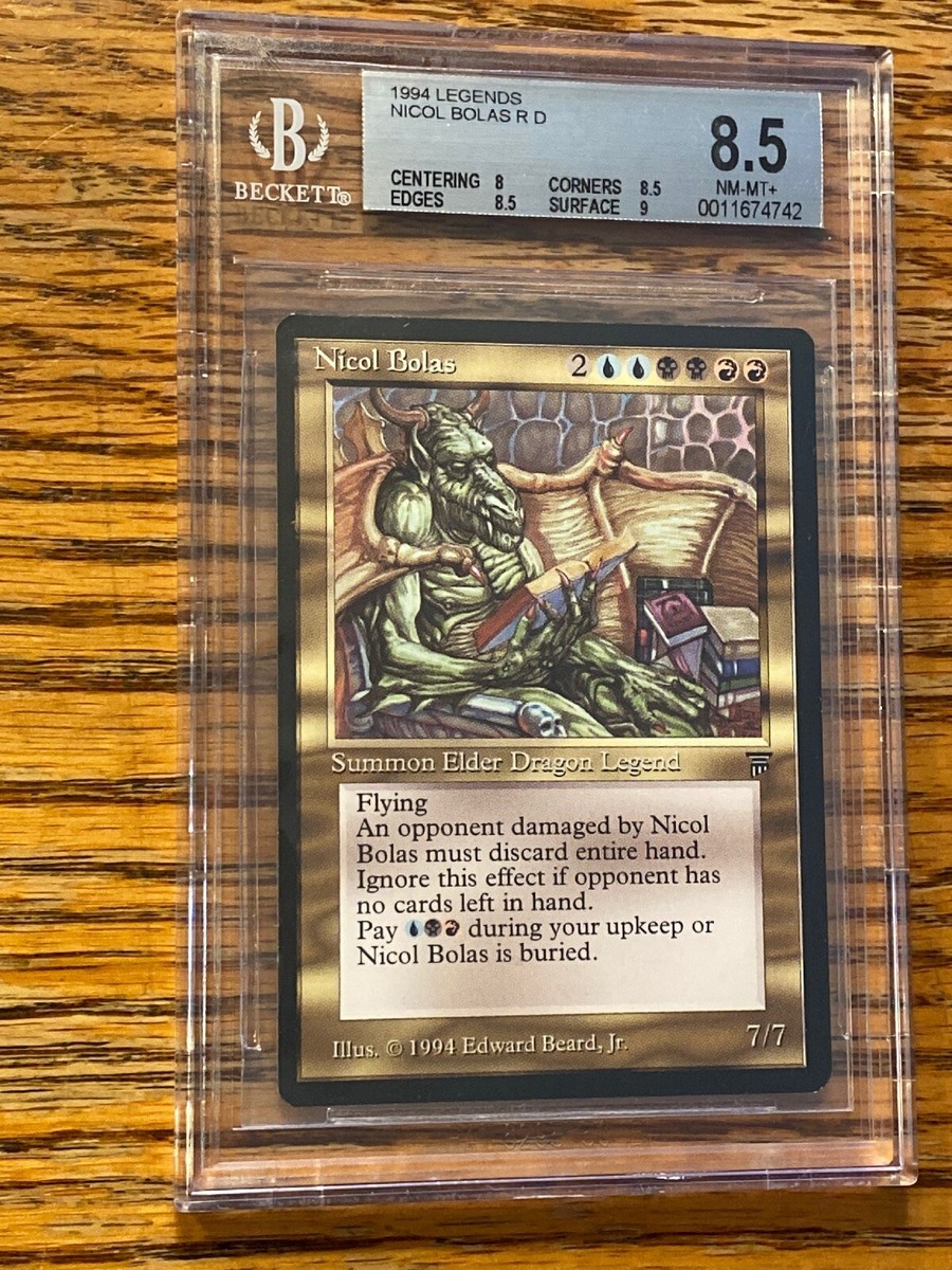 Nicol Bolas Legends MTG BGS Grade 8/8.5/8.5/9 NM/M+ (RG) 4RCards