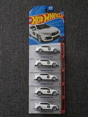 2026 Hot Wheels A Case 2018 Honda Civic Type R in White Chasing JS
