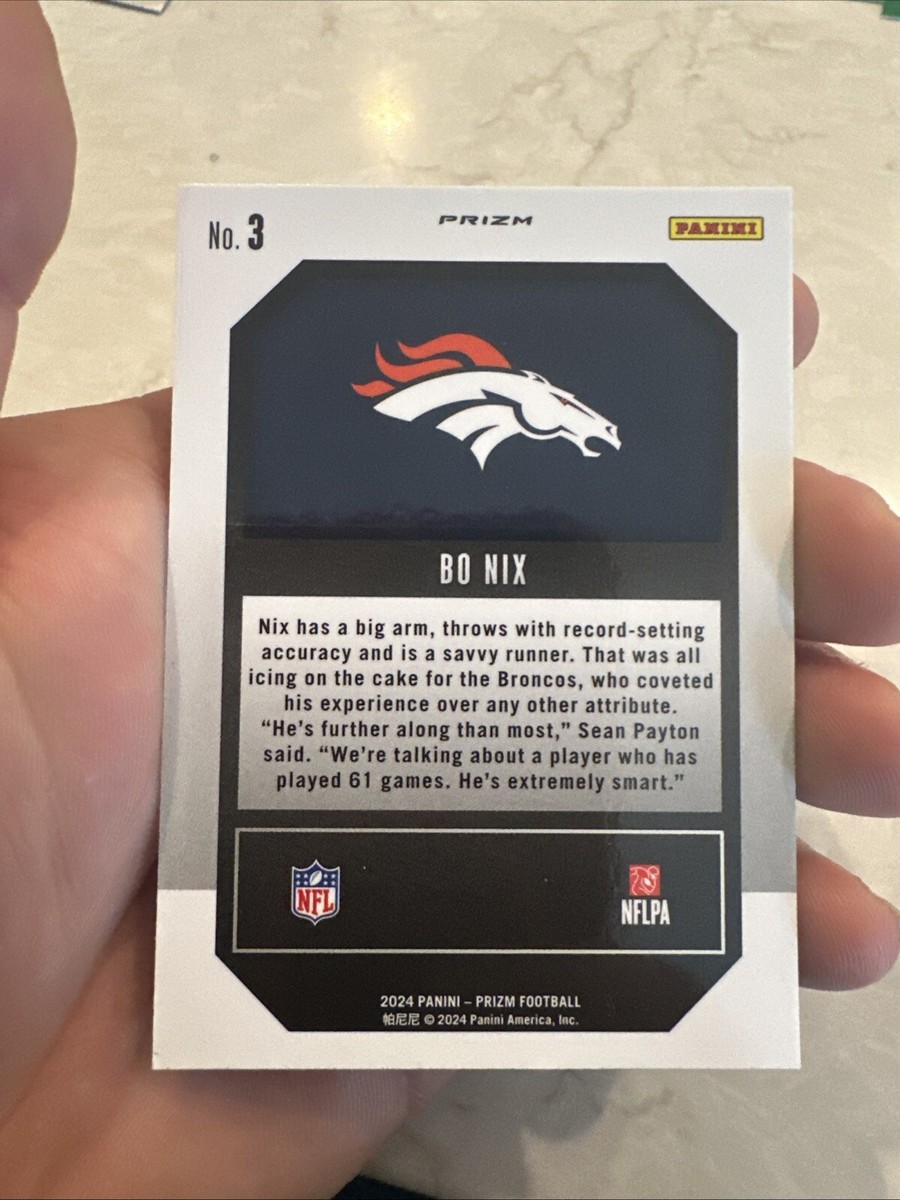 2024 Panini Prizm Green Rookie Emergent Bo Nix Denver Broncos | eBay