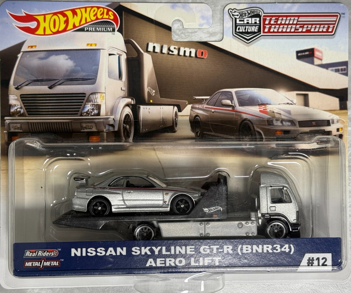 Hot Wheels Team Transport #12 Nissan Skyline GT-R R 34 & Aero Lift