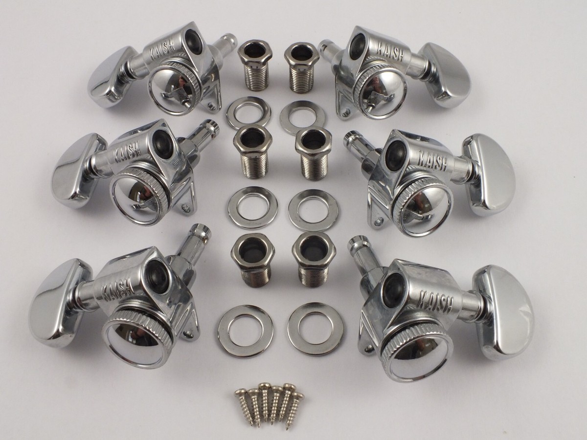 Chrome Locking Machine Heads 3 a-side Grover style for Gibson LP
