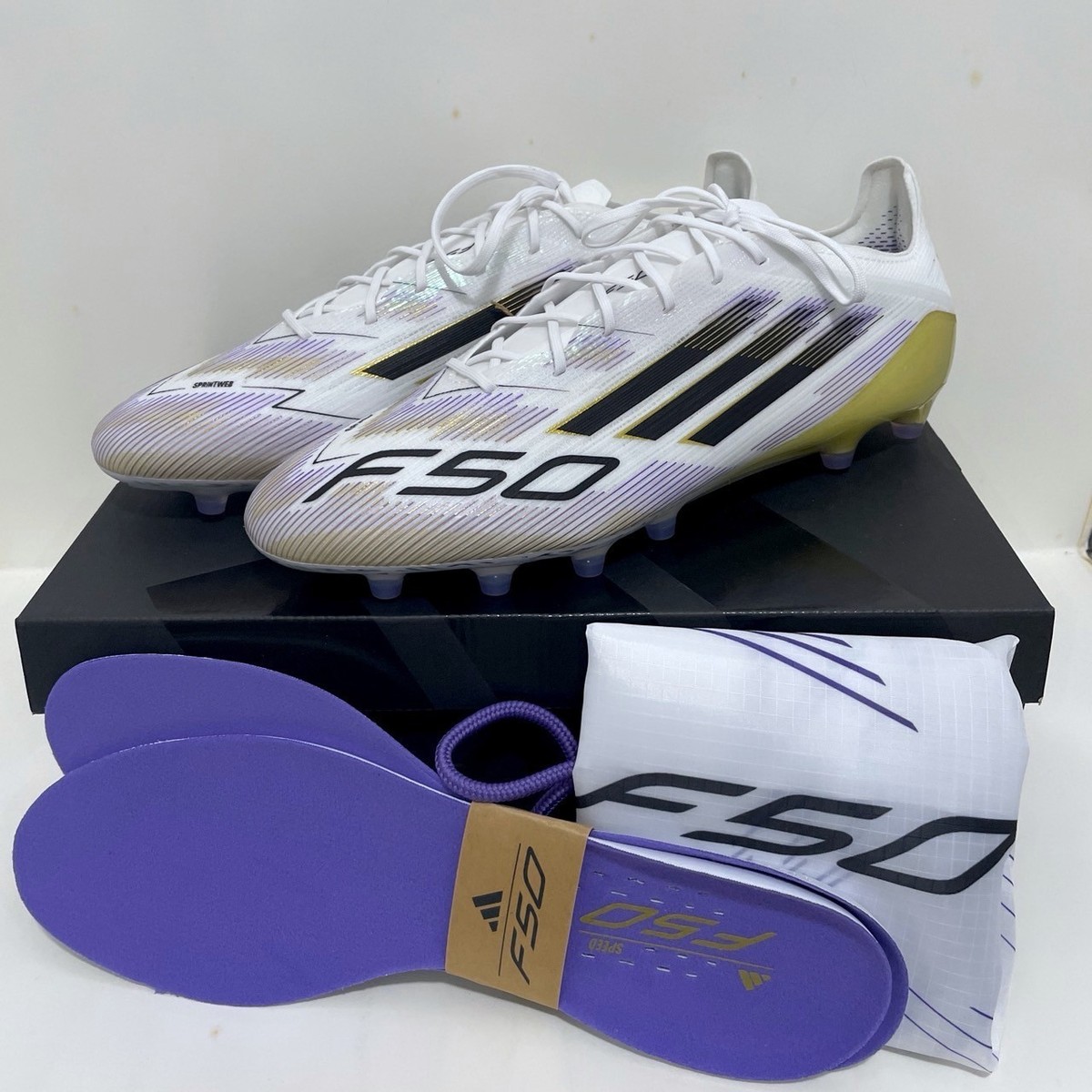 adidas F50 ELITE AG JR2119 Cloud White / Core Black / Gold