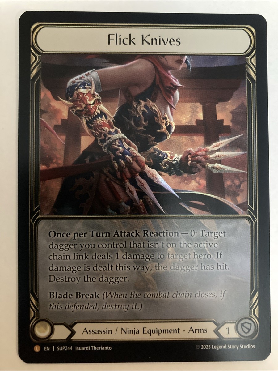 Flesh and Blood Extended Rainbow Foil Flick Knives Legendary