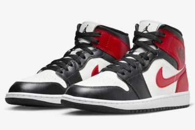 BQ6472-160 Nike Air Jordan 1 Mid Black Toe (Women's) | eBay