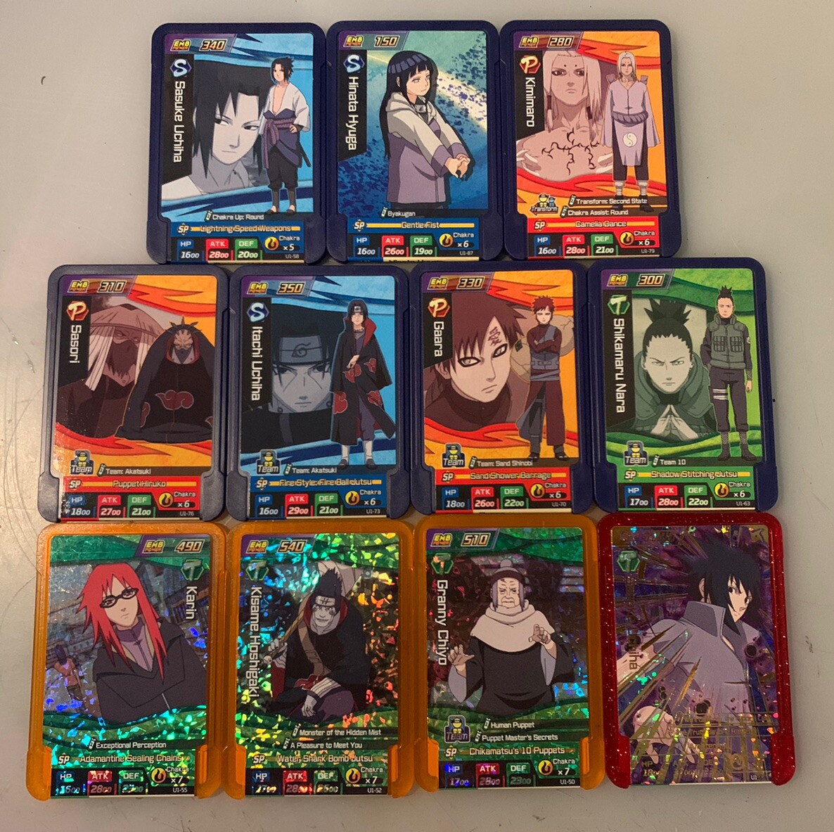 Naruto Emblem Battle Arcade Plates Lot Of 11 With Sasuke Uchiha 5