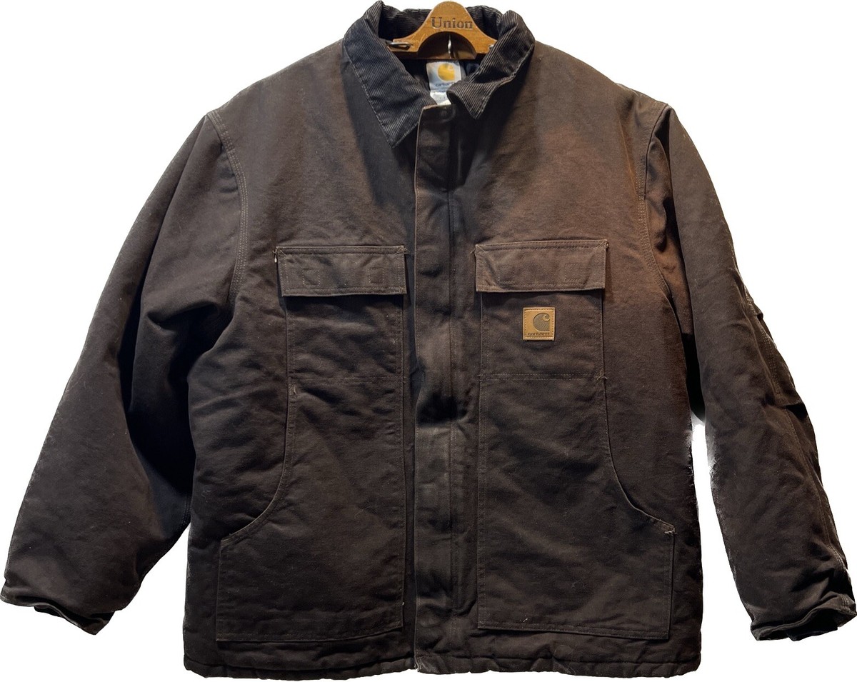 Carhartt Artic Chore Coat Canvas Brown Barn Jacket Ranch Wear Size