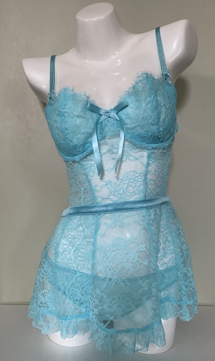 NEW Victoria's Secret Very Sexy Wicked Open Back Babydoll Light