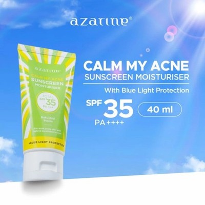 AZARINE Calm My Acne Sunscreen Gel 40ml SPF35 PA+++ Oil Free Acne