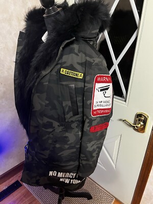 Philipp Plein Genuine Camo Patch Puffer Coat Lined | eBay