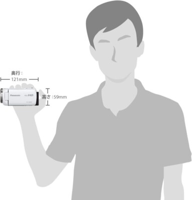 Near Mint | Panasonic HD Camcorder HC-V360M-W 16GB 90x zoom White