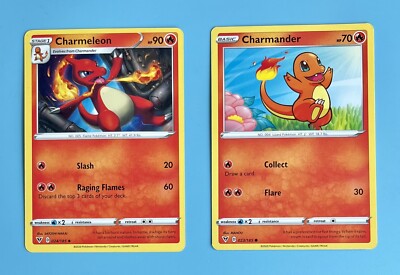 Charmeleon 024/185 Charmander 023/185 Vivid Voltage Pokemon Card