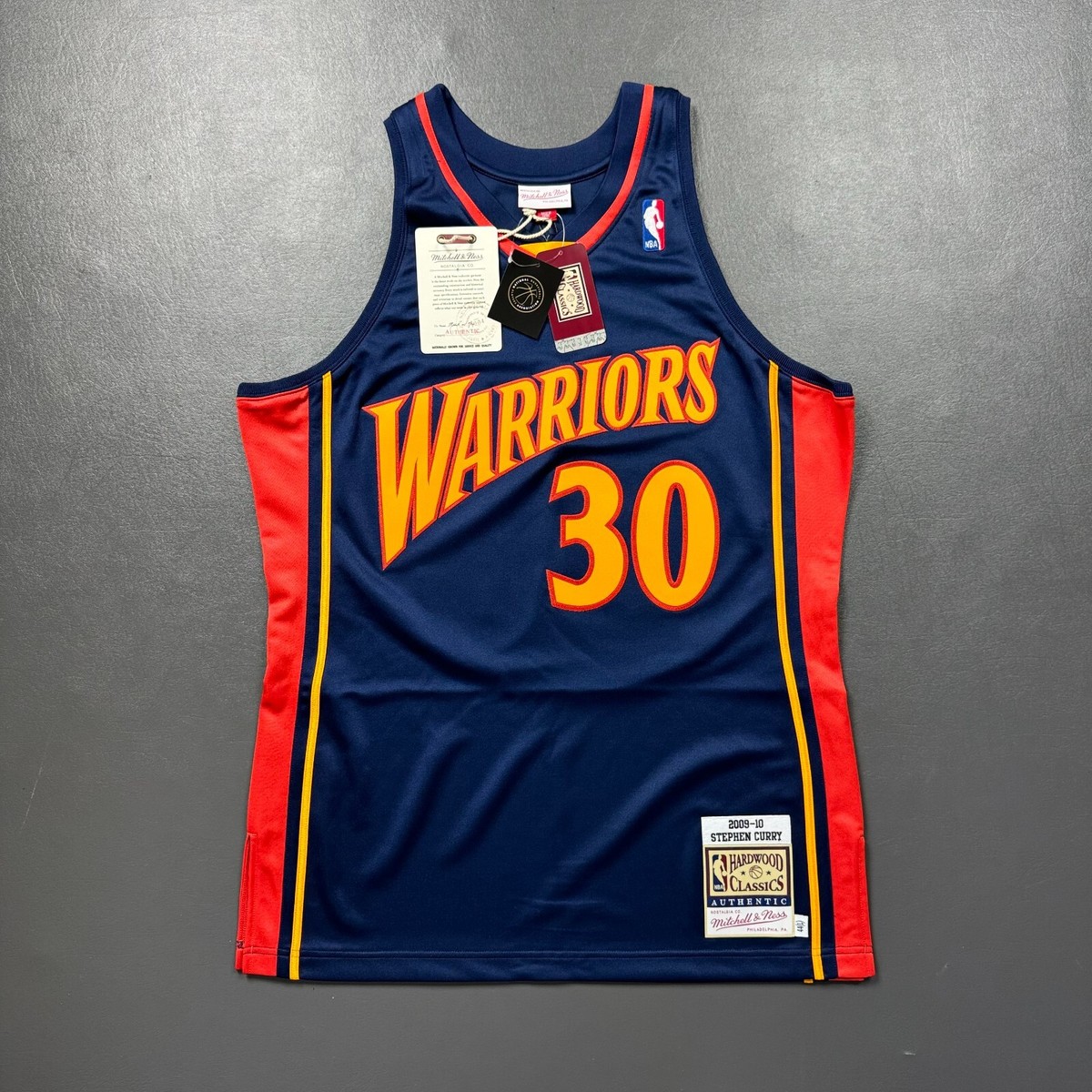 100% Authentic Stephen Curry Mitchell Ness 09 10 Warriors Jersey