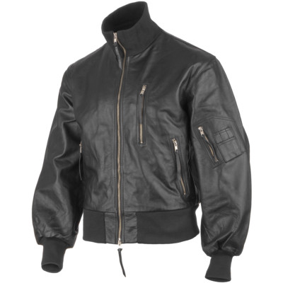 Classic BW German Army Style Leather Mens Flight Pilot Bomber