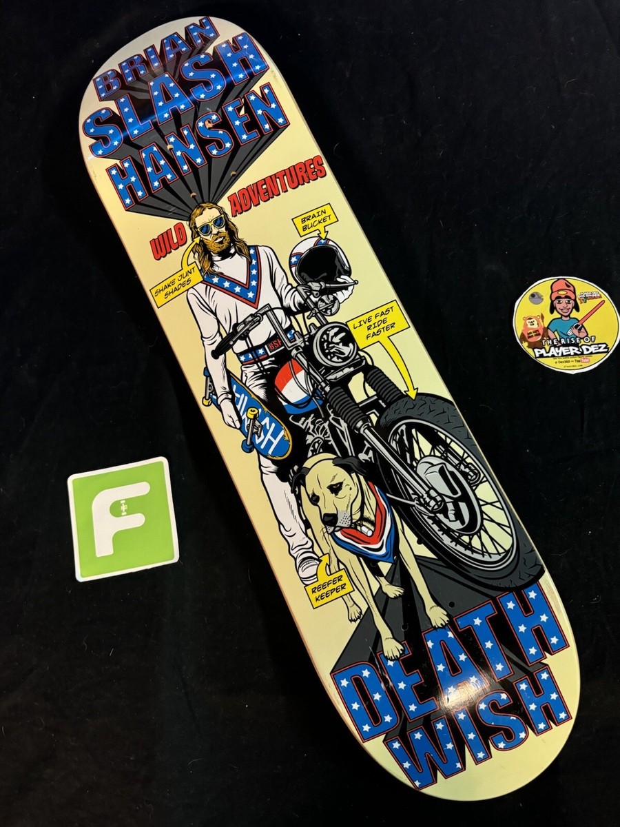 RARE Brian “SLASH” Hansen Deathwish Evil Knievel Skateboard Deck