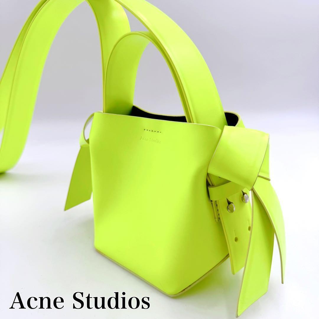 Acne Studios Musubi Micro Fluo Crossbody Bag Neon Yellow 2Way