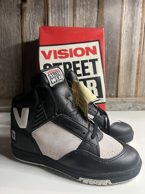 Vision Street Wear Men's Suede Hi Top Retro Skate Shoe SZ 5 1/2