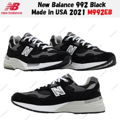 New Balance 992 Black Made in USA 2021 M992EB Men's Size | eBay