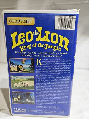 LEO THE LION King of the Jungle RARE Vintage GOODTIMES VHS Tape