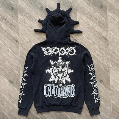 Glo Gang Worldwide Glory Thorn Full Zip Hoodie (Black) Men's